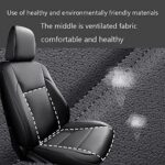 Premium Leather Toyota Corolla Seat Covers 2014-2019 L LE Eco XLE Full Set Black - Image 5