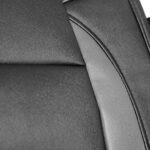 Platinum Vinyl Faux Leather Car Seat Covers Black/Grey, Airbag Safe, 2-Pack - Image 7