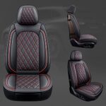 Premium Seat Covers for Sedans & SUVs | Universal Fit, Breathable Black/Red - Image 4