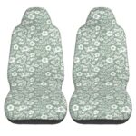 Sage Green Floral Car Seat Covers | Universal Fit SUV Sedan Van (2Pc) - Image 7