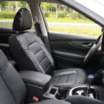 Platinum Vinyl Faux Leather Car Seat Covers Black/Grey, Airbag Safe, 2-Pack - Image 3