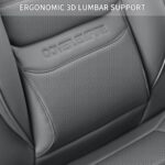 Premium Leather Car Seat Covers: Universal Fit, Lumbar Support, Waterproof Gray - Image 5