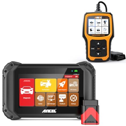 ANCEL V5BT OBD2 Scanner Bidirectional Scan Tool with AD410 OBD II Vehicle Code Reader, Full Systems Diagnostic Scanner for All Cars with Active Test,15+ Services,CAN-FD,2 Years Free Update