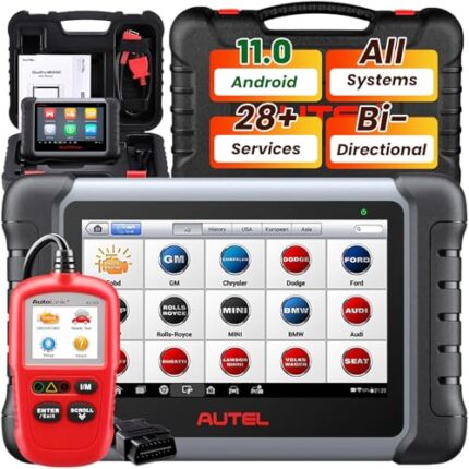 Autel MaxiCOM MK808Z Bidirectional Scanner with Autolink AL329 OBD2 Code Reader, Android 11 Based Bi-Directional Control Scan Tool, All System Diagnostic Tool with 28+ Services, FCA Auto Auth