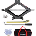 Car Jack Kit Scissor Lift Jack for Car 2 Ton (4409 lbs) Universal Jack Emergency Kit with Lug Wrench Tire Changing Kit for Car SUV