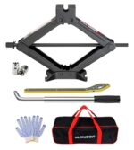 Car Jack Kit Scissor Lift Jack for Car 2 Ton (4409 lbs) Universal Jack Emergency Kit with Lug Wrench Tire Changing Kit for Car SUV