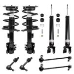 Detroit Axle - 8pc Struts Shocks Kit for 2007-2013 Nissan Altima Complete 2 Front Struts w/Coil Spring 2 Rear Shock Absorbers 4 Front Rear Sway Bars 2008 2009 2010 2011 2012 Replacement Suspension