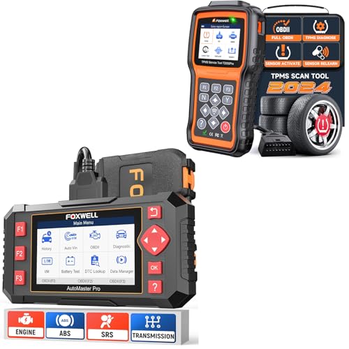FOXWELL Car Scanner NT604 Elite OBD2 Scanner ABS SRS Transmission, FOXWELL Car Scanner NT604 Elite OBD2 Scanner ABS SRS Transmission, Check Engine Code Reader + FOXWELL T2000 Pro TPMS Relearn Tool, TPMS Reset Tool, Activate/Relearn/Diagnostic All Sensors
