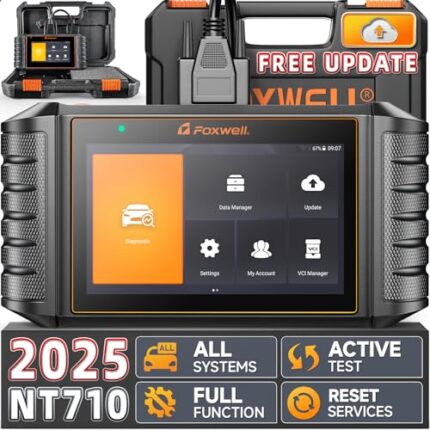 FOXWELL NT710 fit for Ford Lincoln Mercury OBD2 Scanner, Full System Bi-Directional Diagnostic Scan Tool, All Resets ABS Bleeding SRS SAS TPMS BMS DPF Regen Battery Register, Code Reader, Free Update
