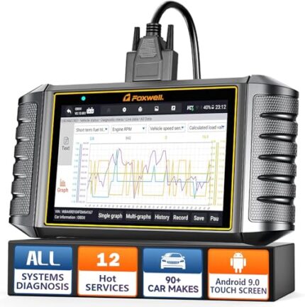FOXWELL NT726 All System OBD2 Scanner Tablet for All Cars Engine ABS SRS Transmission Diagnostic Scan Tool, 12+ Reset Code Reader with Oil EPB TPMS SAS ABS Bleeding Throttle Relearn Injector Coding