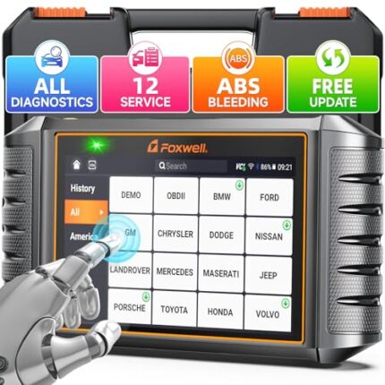 Foxwell NT726 OBD2 Scanner, All System Code Reader Scan Tool, 12+ Service Reset with ABS Bleeding, Oil Reset, Injector Coding, SAS, TPMS, Throttle Relearn, Diagnostic Scan Tool for Vehicle