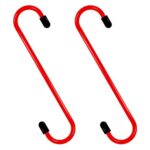 Hirificing 2PCS Brake Caliper Hanger Hooks Mechanic Specialty Tools for Braking Bearing Axle and Suspension Work, Car Brake Caliper Hangers with Rubber Tips Automotive Tools(Red)