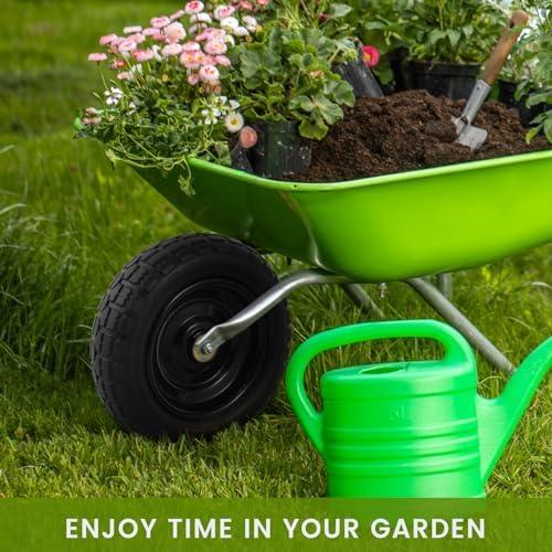 Upgrade Our Garden Gear with 10-Inch Flat Free replacement Wheels!
