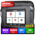 LAUNCH X431 Creader Elite 2.0 FGC OBD2 Scanner, Bi-Directional Scan Tool for Ford/GM/Chrysler Series, ECU Coding, Lifetime FR-EE Update, All System Diagnostic, 100+ Services, Full OBD2 Code Reader