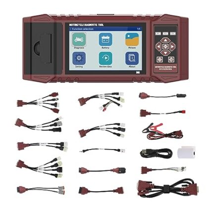 Motorcycle Diagnostic Tool,M6 Full System Motorcycle OBDII Engine Code Reader Scanner,Read/Clear Fault Code With Data Stream,Printer,104 Service Functions Compatible For Harley,BMW,Honda,Yamaha,Suzuki