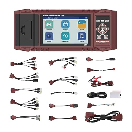 Motorcycle Diagnostic Tool,M6 Full System Motorcycle OBDII Engine Code Reader Motorcycle Diagnostic Tool,M6 Full System Motorcycle OBDII Engine Code Reader Scanner,Read/Clear Fault Code With Data Stream,Printer,104 Service Functions Compatible For Harley,BMW,Honda,Yamaha,Suzuki