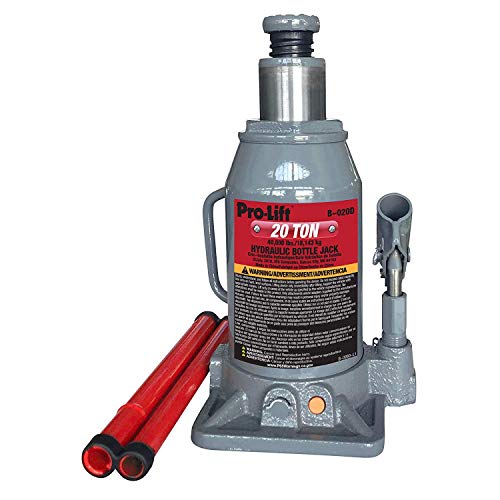 Pro-Lift B-020D Grey Hydraulic Bottle Jack - 20 Ton Capacity Pro-Lift B-020D Grey Hydraulic Bottle Jack - 20 Ton Capacity