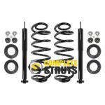 Rear Air Suspension to Passive Gas Shocks Absorbers with Coil Springs Conversion Kit Replacement for 2003-2011 Lincoln Town Car (Pair)