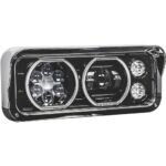 Trux Accessories 18in. x 11in. Universal Passenger's Side LED Projector Semi-Truck Headlight - Model Number TLED-H103
