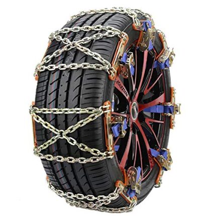 vhhhjhhkl Winter tire Wheel Snow Chain Balance Design car Snow Chain Used for Truck Truck SUV Road Snow Chain Used for Driving car Accessories (6 Pieces)