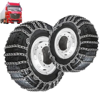 YAGOLD Set of 2 Tire Chains for Trucks 2pcs Snow Chains for Trucks Snow Chains for Car Tires Anti-Skid Thickening Tire Chains Winter Car Accessories No Jack Required 2pcs 295/80R22.5 2pcs 12R22.5