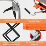 Heavy-Duty Hydraulic Scissor Lift Cart - 330lbs Capacity, 49.6" Height, Mobile Material Handler - Image 4