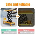 Heavy-Duty Hydraulic Lift Cart: 1760lbs Capacity, 59" Height, Mobile Workshop Scissor Lift - Image 4