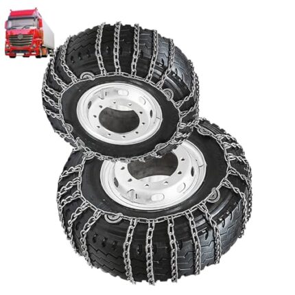 YAGOLD Set of 2 Tire Chains for Trucks 2pcs Snow Chains for Trucks Snow Chains for Car Tires Anti-Skid Thickening Tire Chains Winter Car Accessories No Jack Required 2pcs 275/80R22.5 2pcs 295/80R22.5