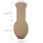 Black Panther Luxury Car Seat Covers Universal Fit Diamond Beige Leather Protector - Image 5