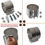 Premium 5" Stainless Steel Exhaust Band Clamps - Universal Muffler Pipe Fitting - Image 2