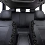 Leopard Gray Carbon Fiber Leather Car Seat Covers | Universal Fit 8PC Set - Image 6