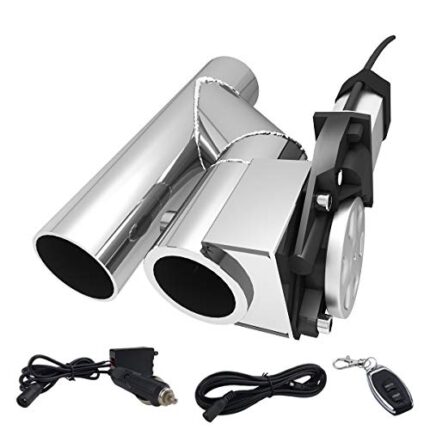 SPELAB Electric Alloy Steel Exhaust Cutout Valve 3.0 Inch 76mm Catback Single Y Pipe with One Controller Remote Kit