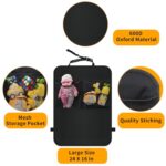 Car Kick Mats with Pockets | 2-Pack Universal Seat Back Protectors for Kids - Image 7