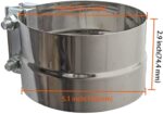 Premium 5" Stainless Steel Exhaust Band Clamps - Universal Muffler Pipe Fitting - Image 4