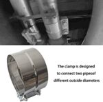 Premium 5" Stainless Steel Exhaust Band Clamps - Universal Muffler Pipe Fitting - Image 5