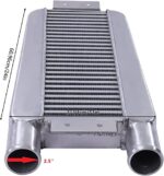 High-Performance Universal Aluminum Turbo Intercooler - 24x11x3 Inches Upgrade - Image 3