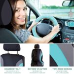 Mint Green 21-Piece Car Seat Cover Set & Mats – Stylish & Universal Fit - Image 5