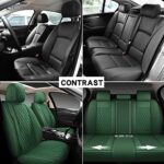 Premium Green Leather Car Seat Covers - Full Set, Waterproof, Universal Fit - Image 6