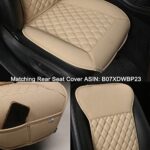 Black Panther Luxury Car Seat Covers Universal Fit Diamond Beige Leather Protector - Image 3