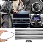 Luxury Bling 43pc Car Accessory Set for Women Crystal Seat Covers Mats Gray - Image 4
