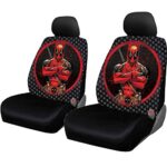 Marvel Deadpool Car Seat Covers Set with Keychain and Air Freshener (6-Piece) - Image 2