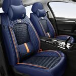 JBNCRYGD Full Coverage Car Seat Covers Universal Fit for Cars SUVs Pick-up Trucks with Waterproof Leatherette in Automotive Vehicle Interior Accessories,D