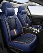 JBNCRYGD Full Coverage Car Seat Covers Universal Fit for Cars SUVs Pick-up Trucks with Waterproof Leatherette in Automotive Vehicle Interior Accessories,D