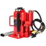 SPECSTAR Pneumatic Air Hydraulic Bottle Jack with Manual Hand Pump 20 Ton Heavy Duty Auto Truck Travel Trailer Repair Lift Red