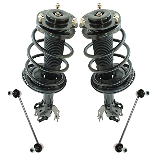 TRQ Front Suspension Kit Complete Strut & Coil Spring Assembly TRQ Front Suspension Kit Complete Strut & Coil Spring Assembly Sway Bar Stabilizer Link Compatible with 2012-2017 Toyota Camry