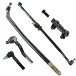 TRQ Front Tie Rod End Drag Link Adjuster Steering Kit Set 6pc for 2007-2017 Jeep Wrangler JK