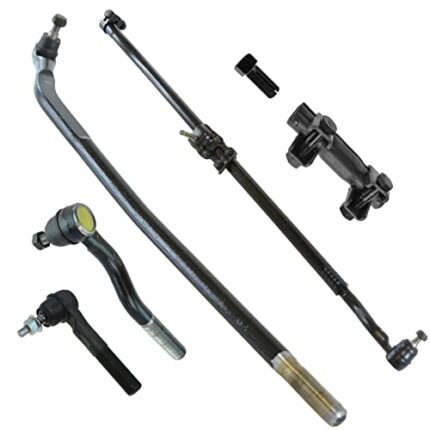 TRQ Front Tie Rod End Drag Link Adjuster Steering Kit Set 6pc for 2007-2017 Jeep Wrangler JK