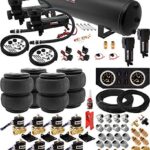 Vixen Air Suspension Kit for Truck/Car Bag/Air Ride/Spring. On Board System- Dual 200psi Compressor, 5 Gallon Tank. for Boat Lift,Towing,Lowering,Load Leveling,Onboard Train Horn VXX1208FB/4852DBF
