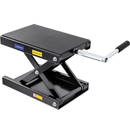1200 LBS Motorcycle Jack, Motorcycle Lift Stand for Dirt Bike ATV,Scissor Jack with Crank Handle and Breaker Bar