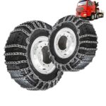 YAGOLD Set of 2 Tire Chains for Trucks 2pcs Snow Chains for Trucks Snow Chains for Car Tires Anti-Skid Thickening Tire Chains Winter Car Accessories No Jack Required 2pcs 235/75R17.5 2pcs 11.00-20